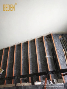 marble look luxury vinyl plank for stairs